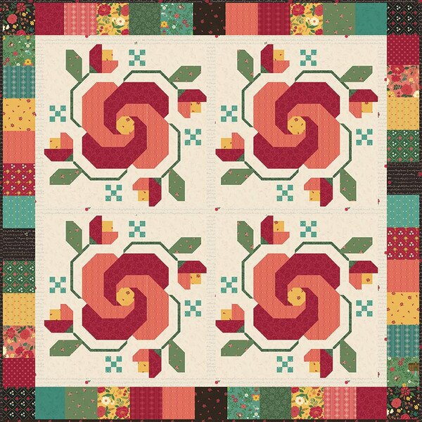 Heather Peterson Rose in Bloom Quilt Pattern | Riley Blake Designs